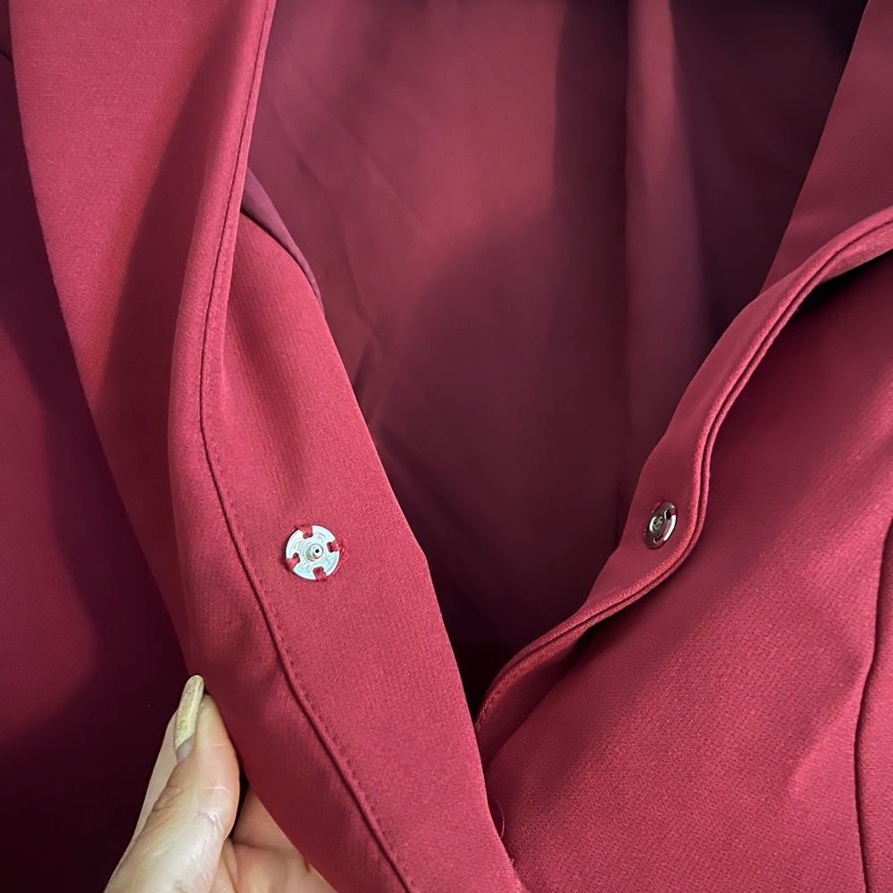 Burgundy Peplum Blazer Dress - Picture 4 of 4